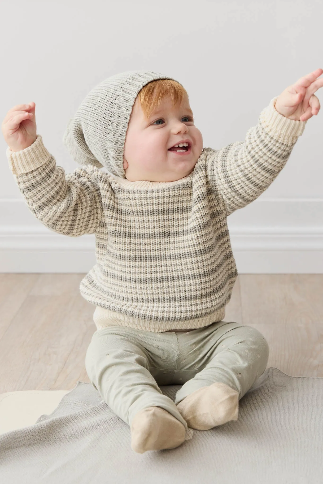 Organic Cotton Everyday Legging - Fresh Apples Abbey Stone
