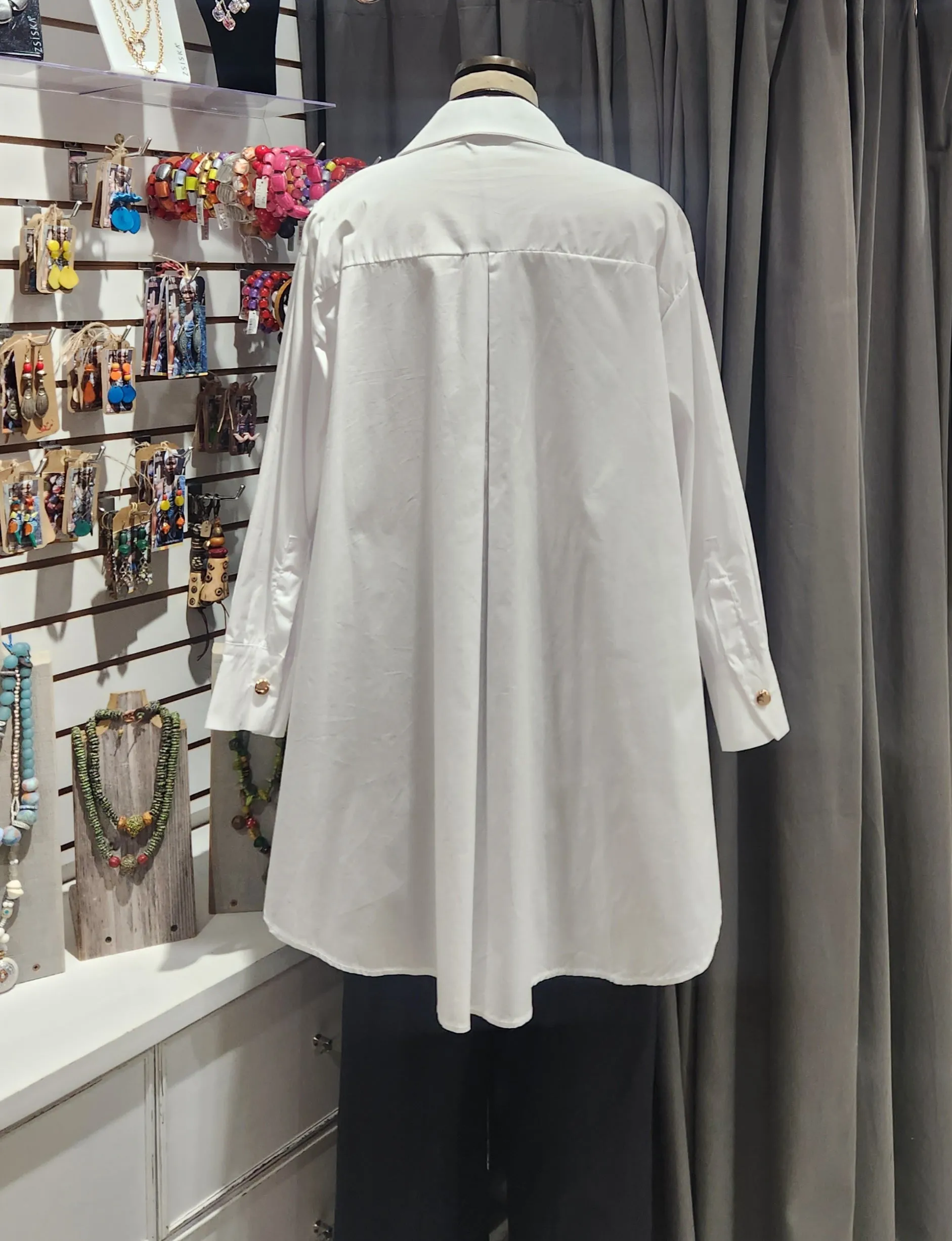 Paolo Tricot, SD21628 Tunic Shirt with Buttons Black