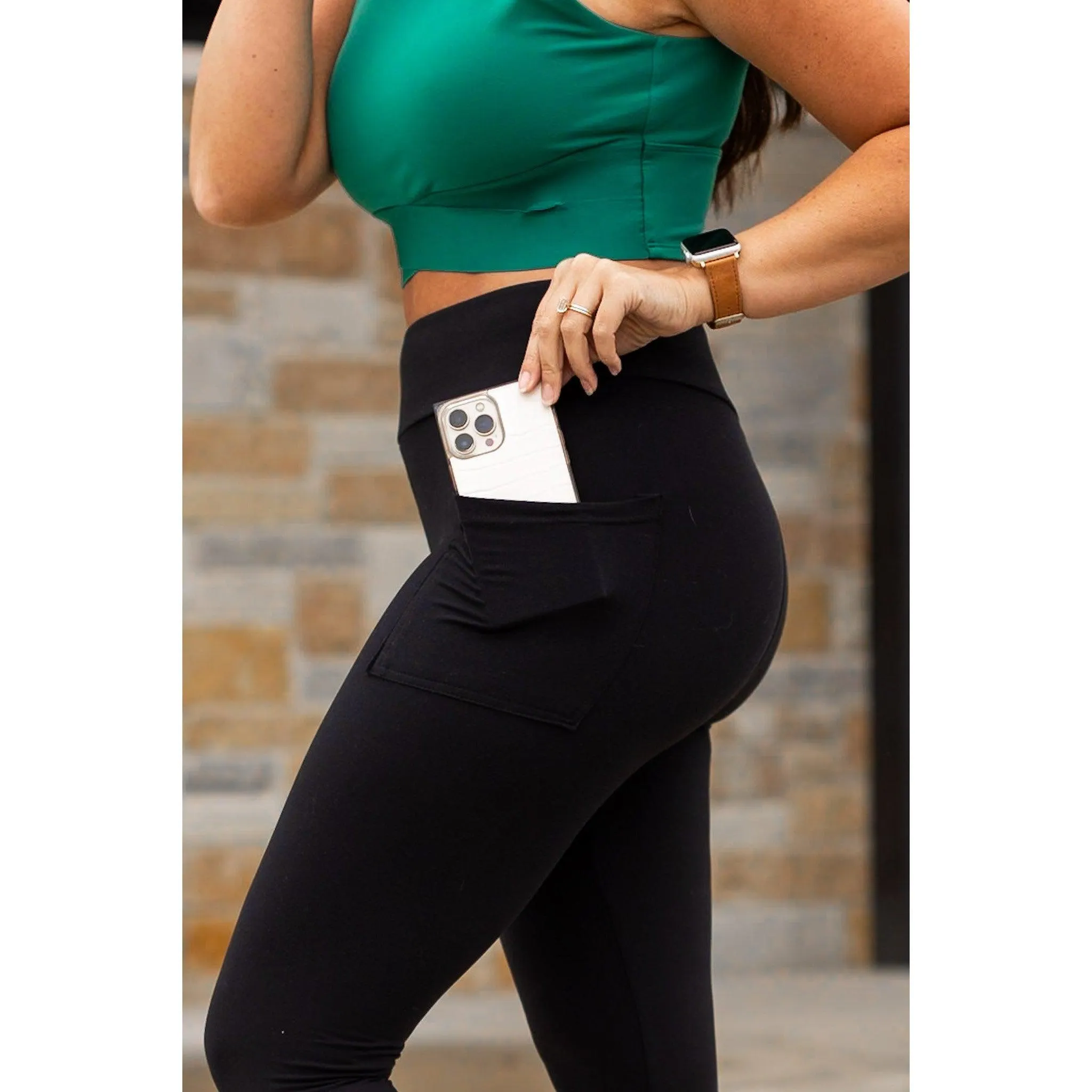 Preorder | BLACK FULL-LENGTH Leggings with POCKET  - Luxe Leggings by Julia Rose®