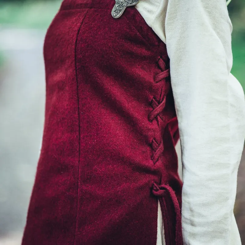 Red Apron OverDress - Wool