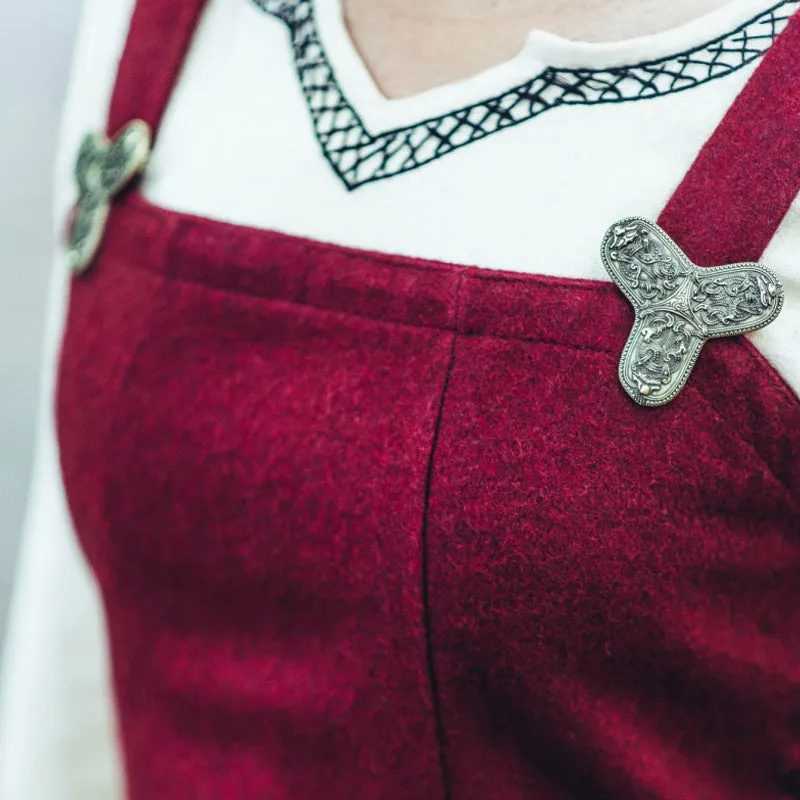Red Apron OverDress - Wool