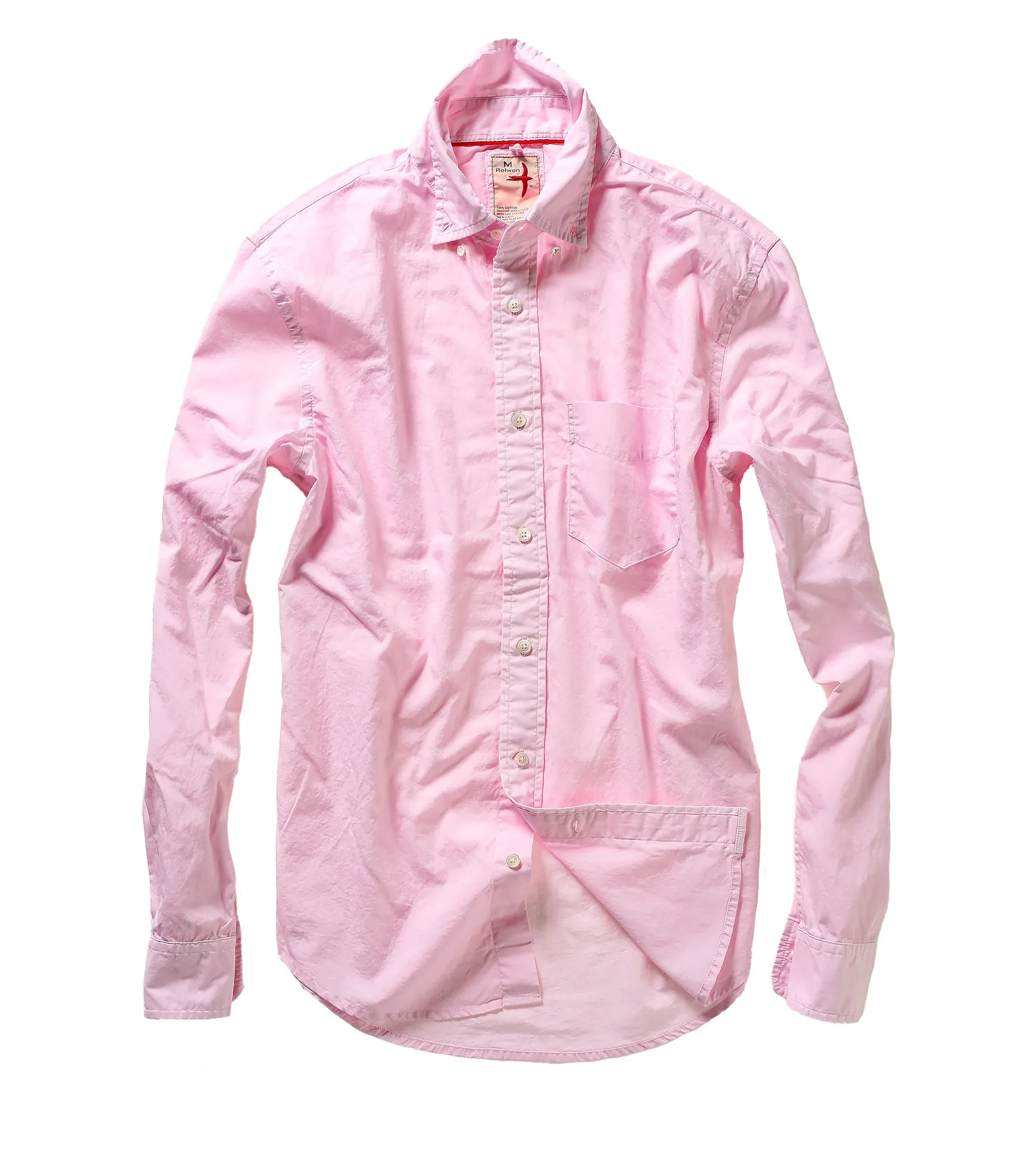 Blush Pink Relwen Poplin Boathouse Button-Down Shirt for Men