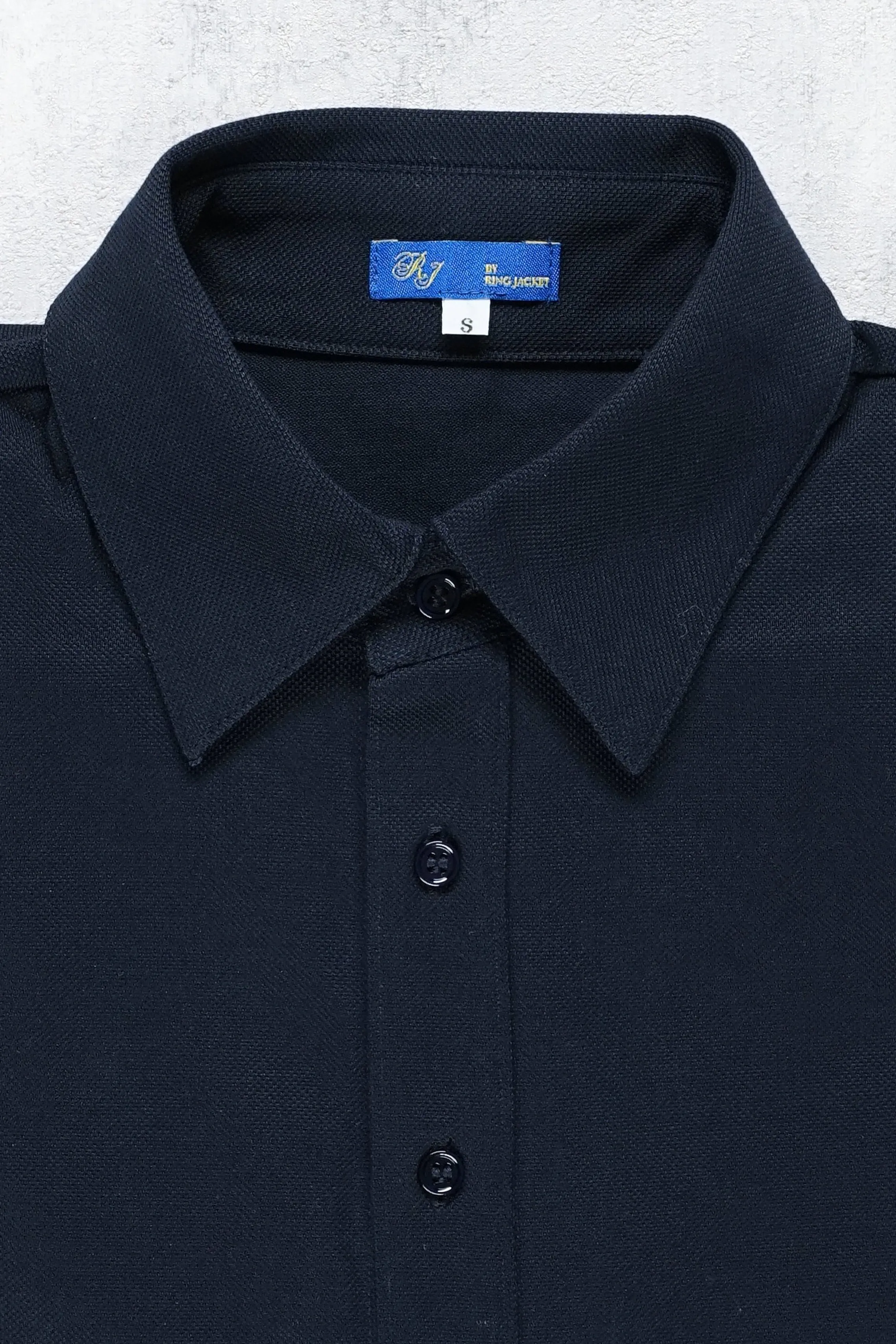 Ring Jacket Navy Short Sleeve Pique Cotton Polo Shirt, Model RCP-15