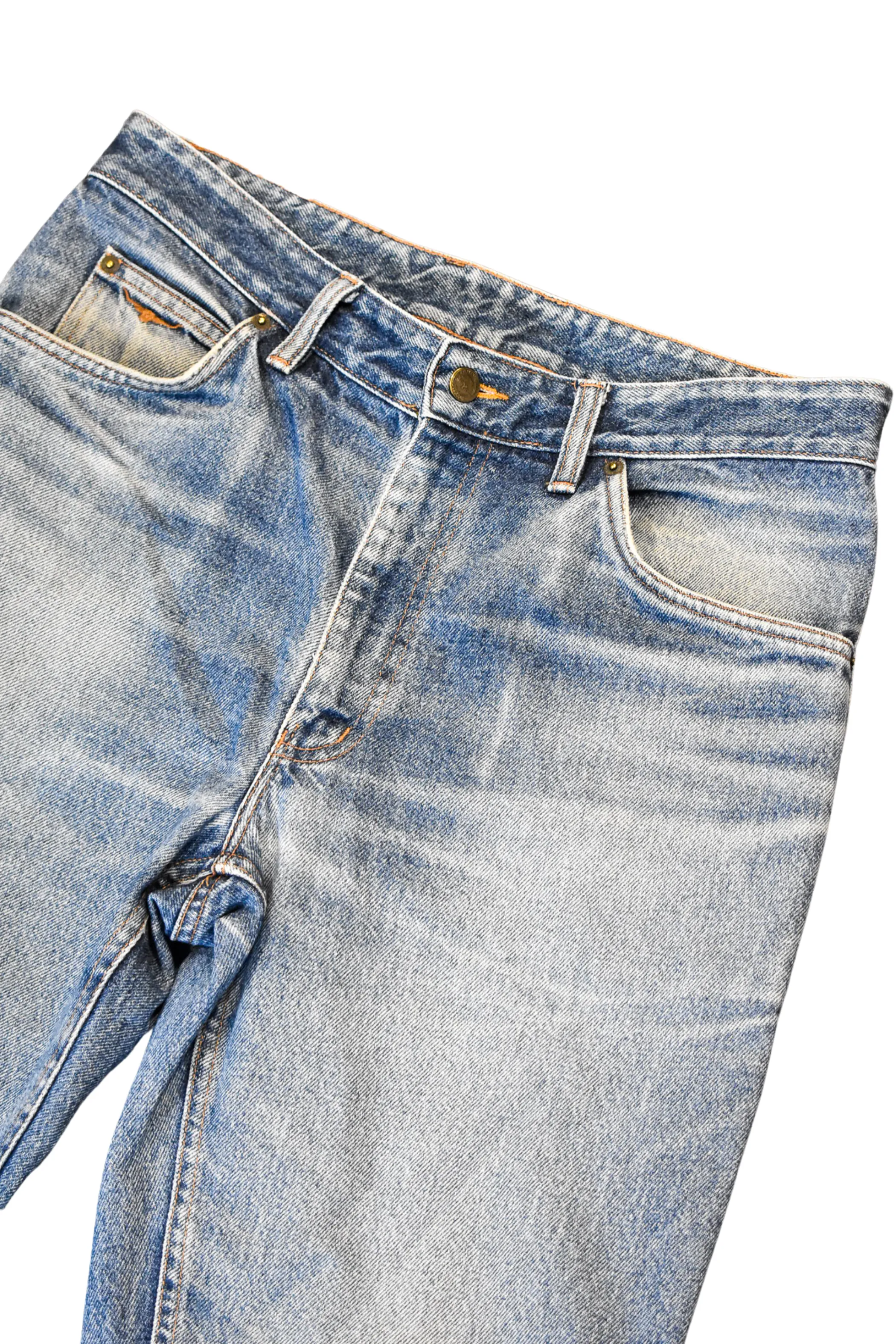 R.M. Williams straight cut light was denim jeans, 33R