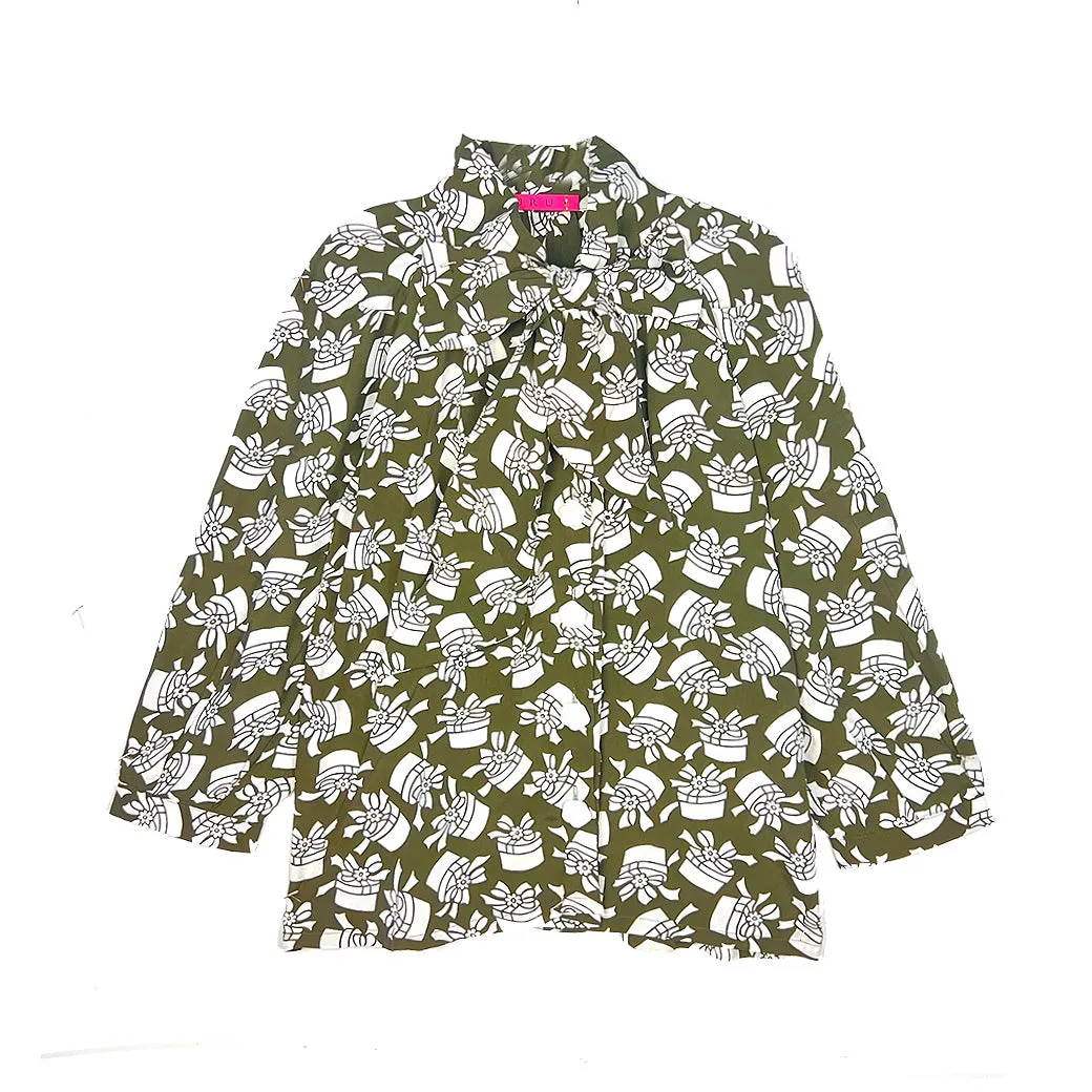 SAMPLE - BURU x Val Big Bow Blouse - Wrapper's Delight - Final Sale