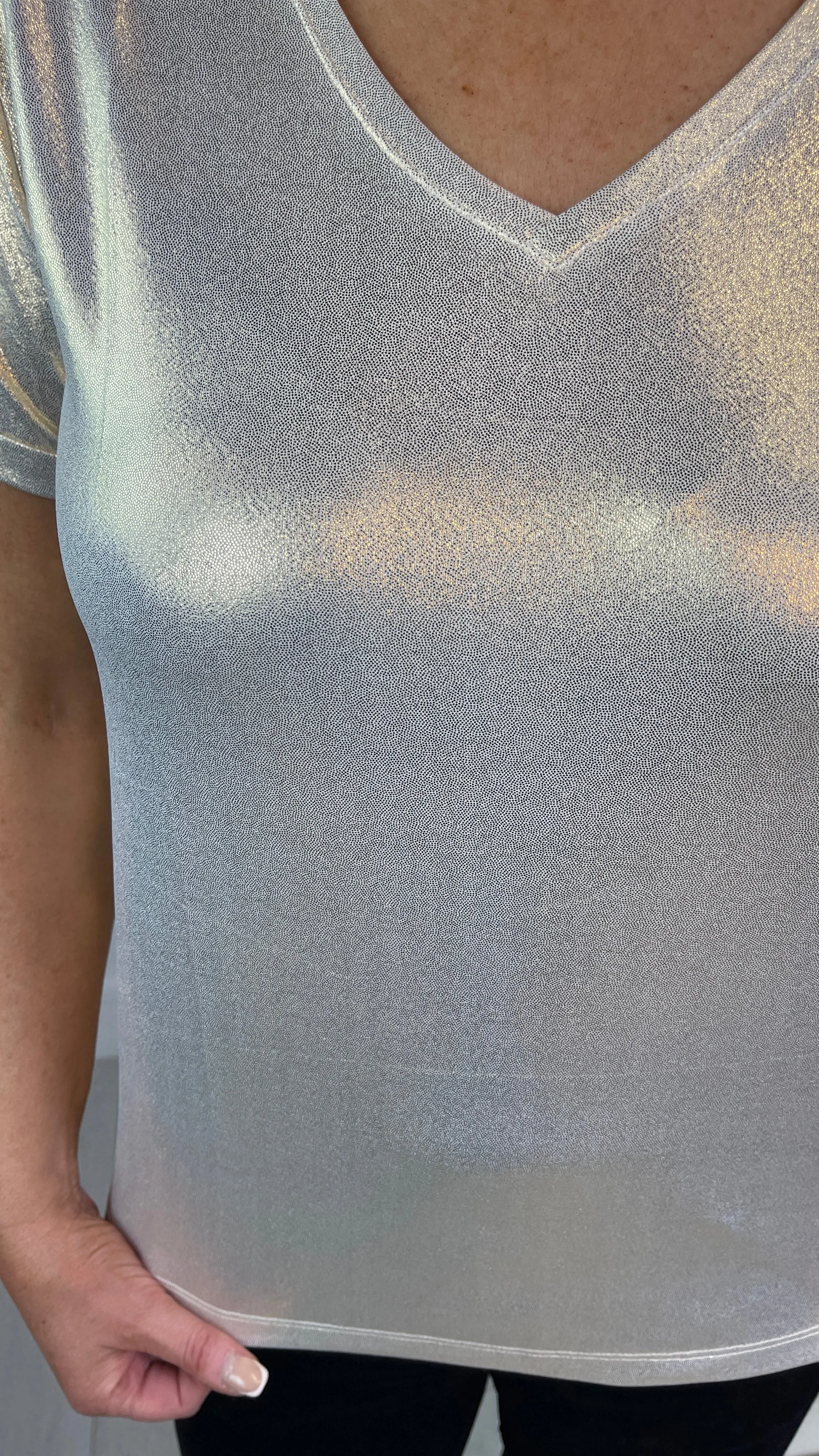 Sarah - Champagne Shimmer Top