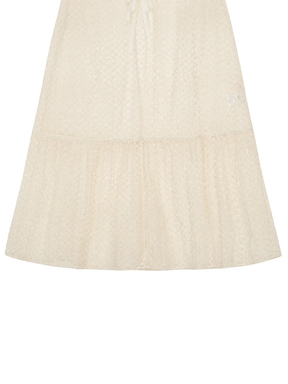 SÉE LACE LONG VEST GOWN