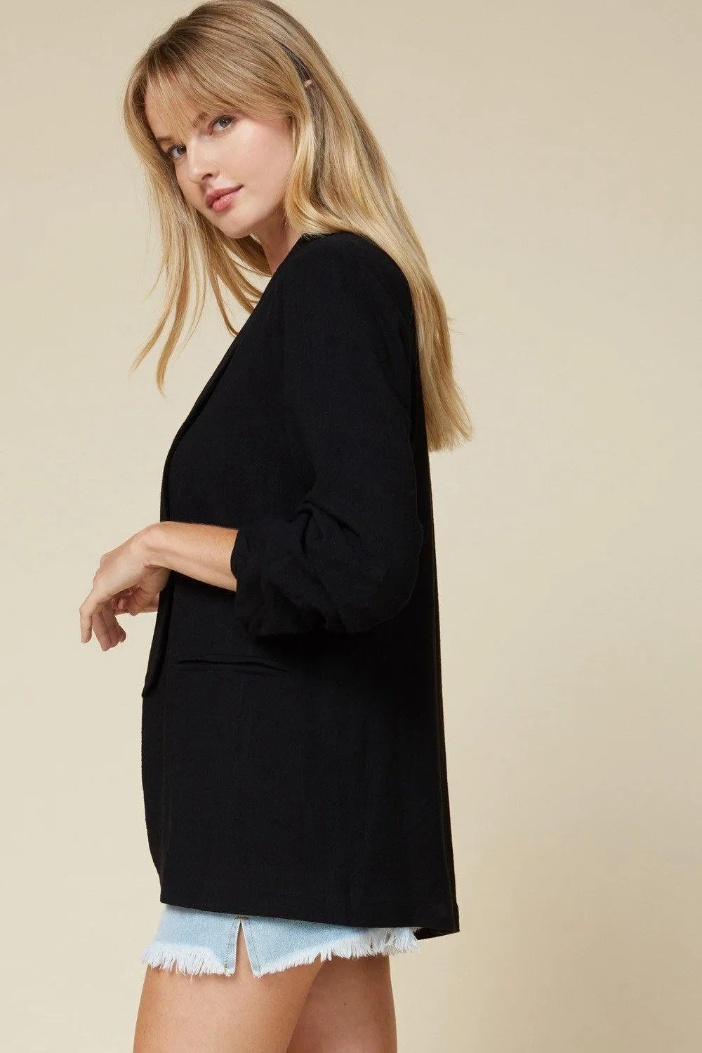Shirred Blazer Jacket