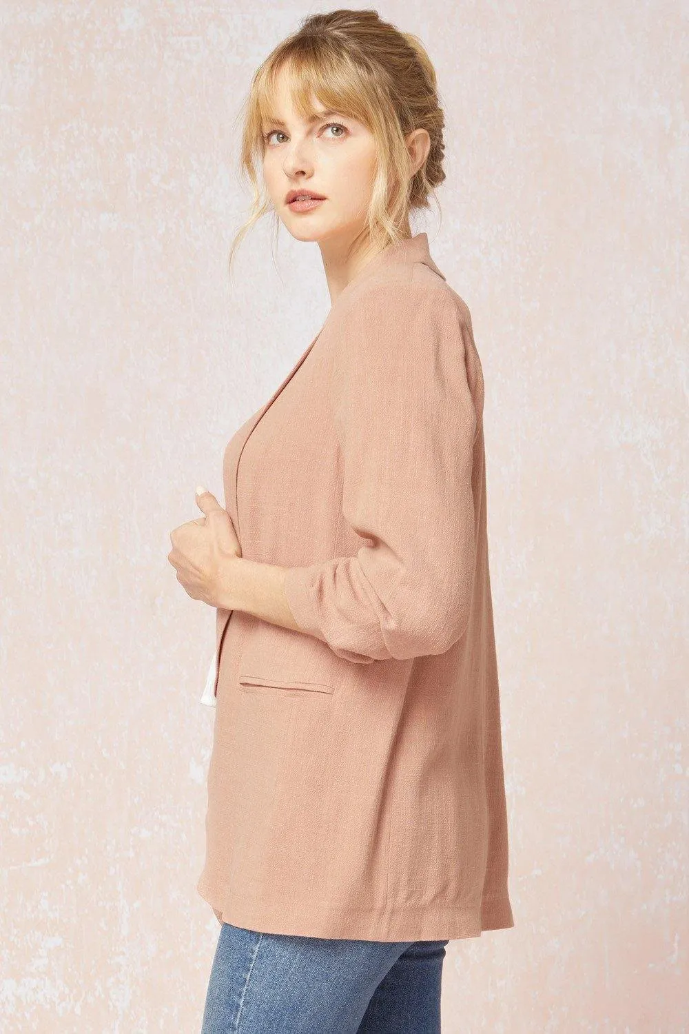 Shirred Blazer Jacket