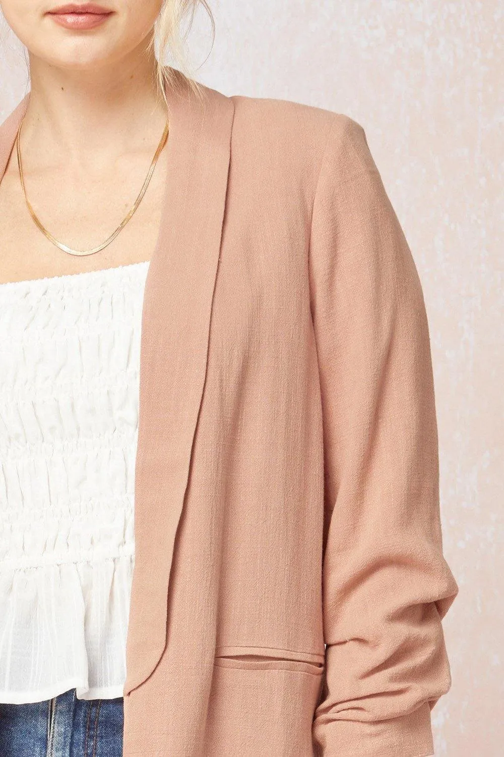 Shirred Blazer Jacket