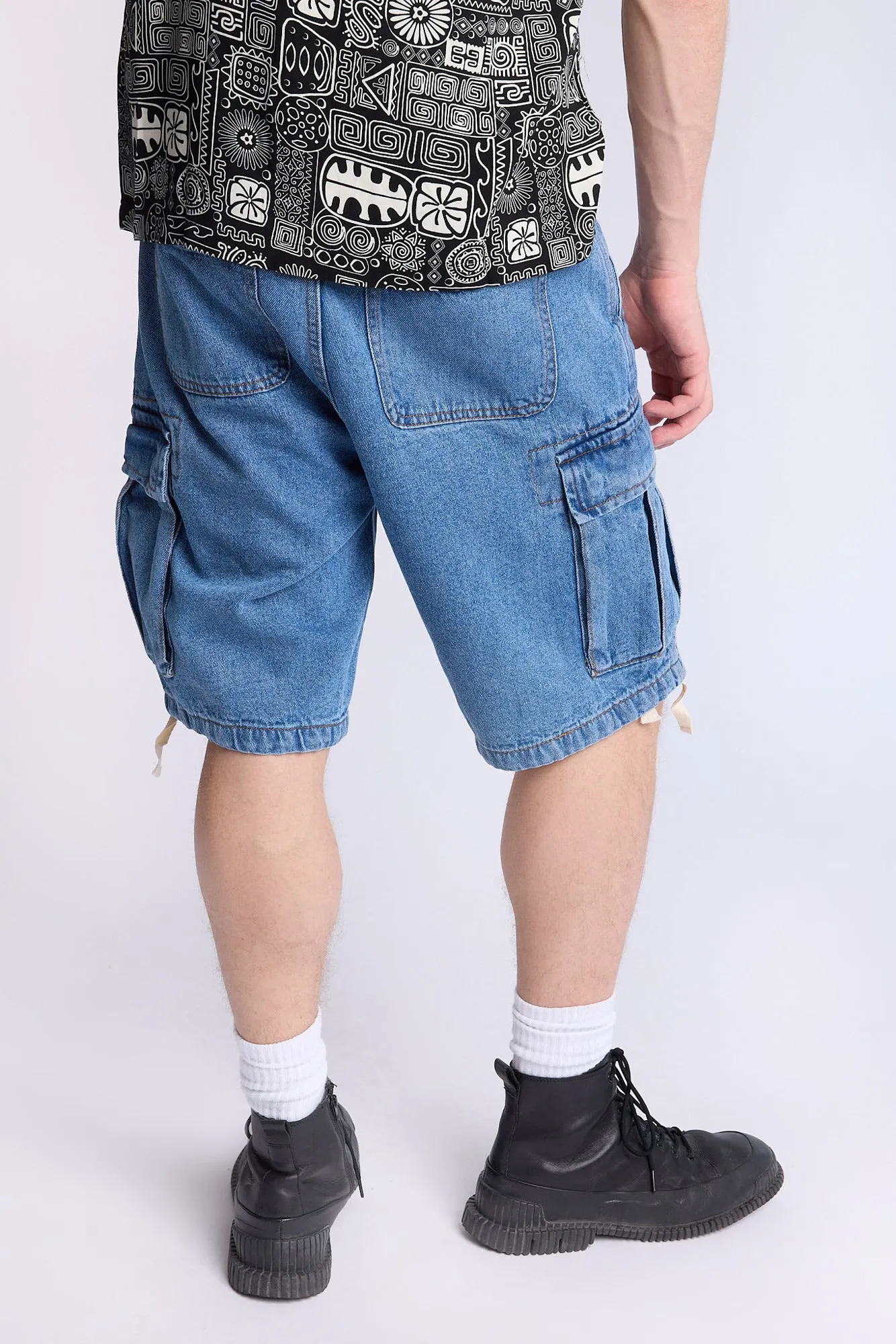 Short cargo en denim coupe ample Arsenic homme