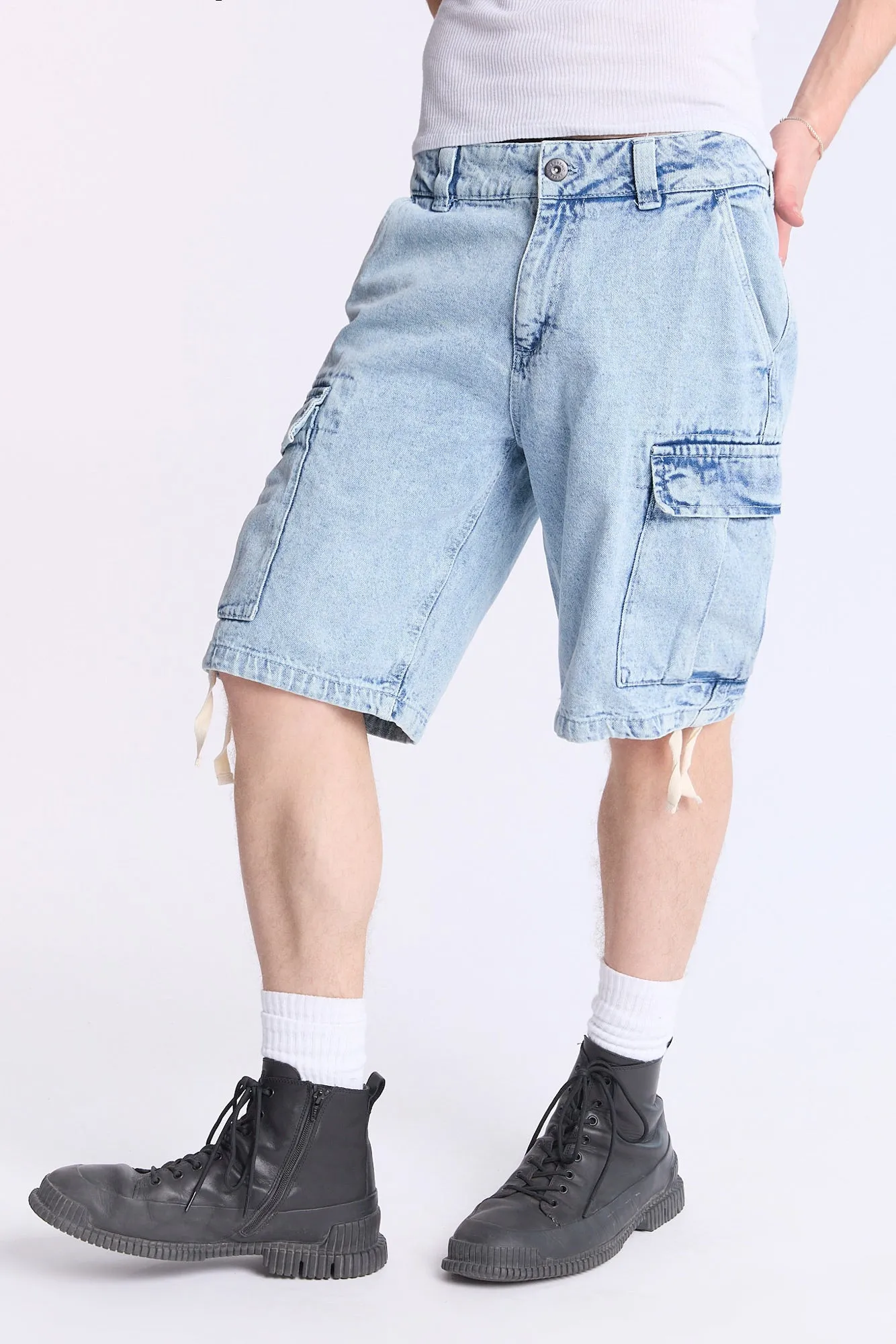 Short cargo en denim coupe ample Arsenic homme