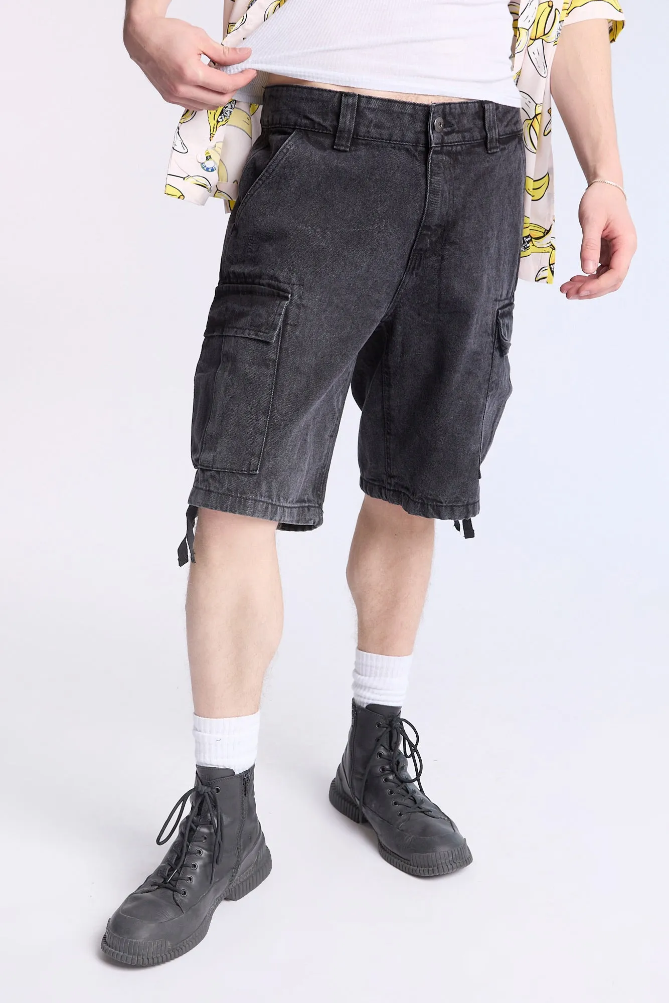 Short cargo en denim coupe ample Arsenic homme