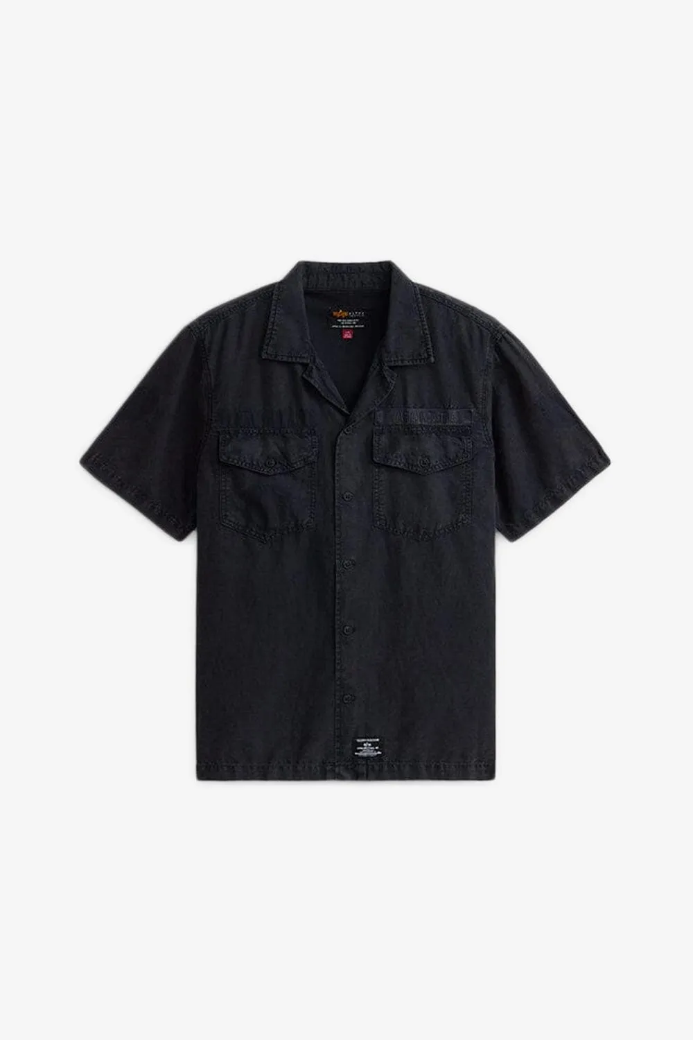 Short Sleeve Washed Fatigue Shirt Jacket