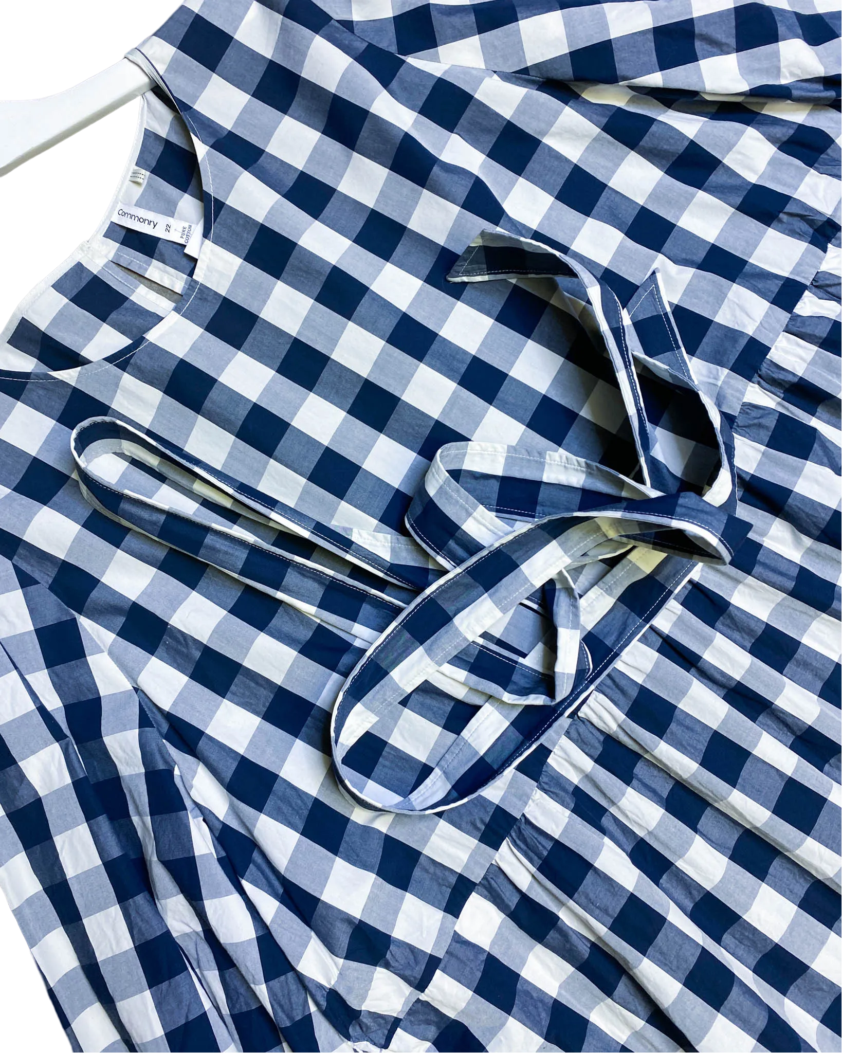Size 22 - Commonry Navy Check Midi Dress