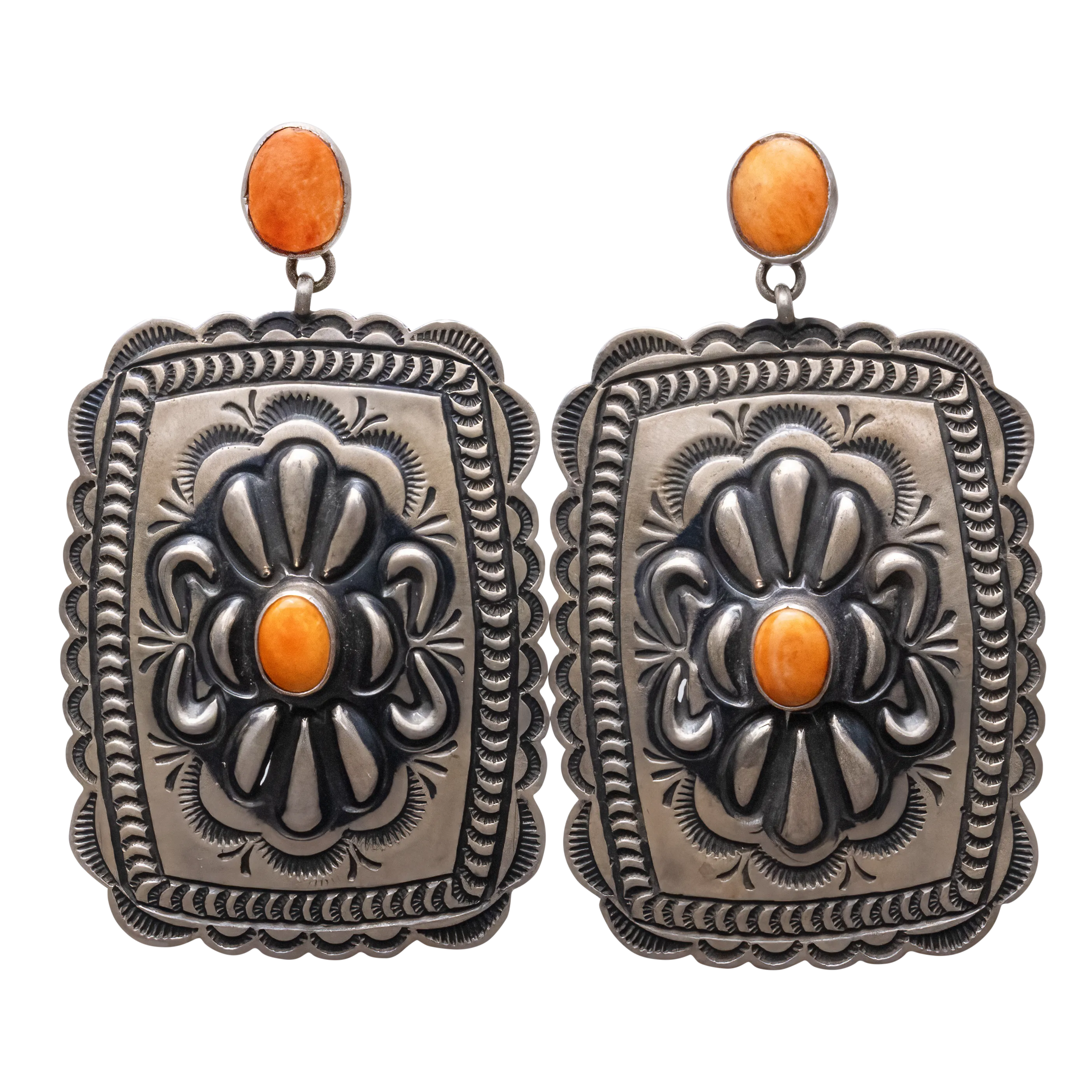 Spiny Oyster Shell Earrings | Tsosie White
