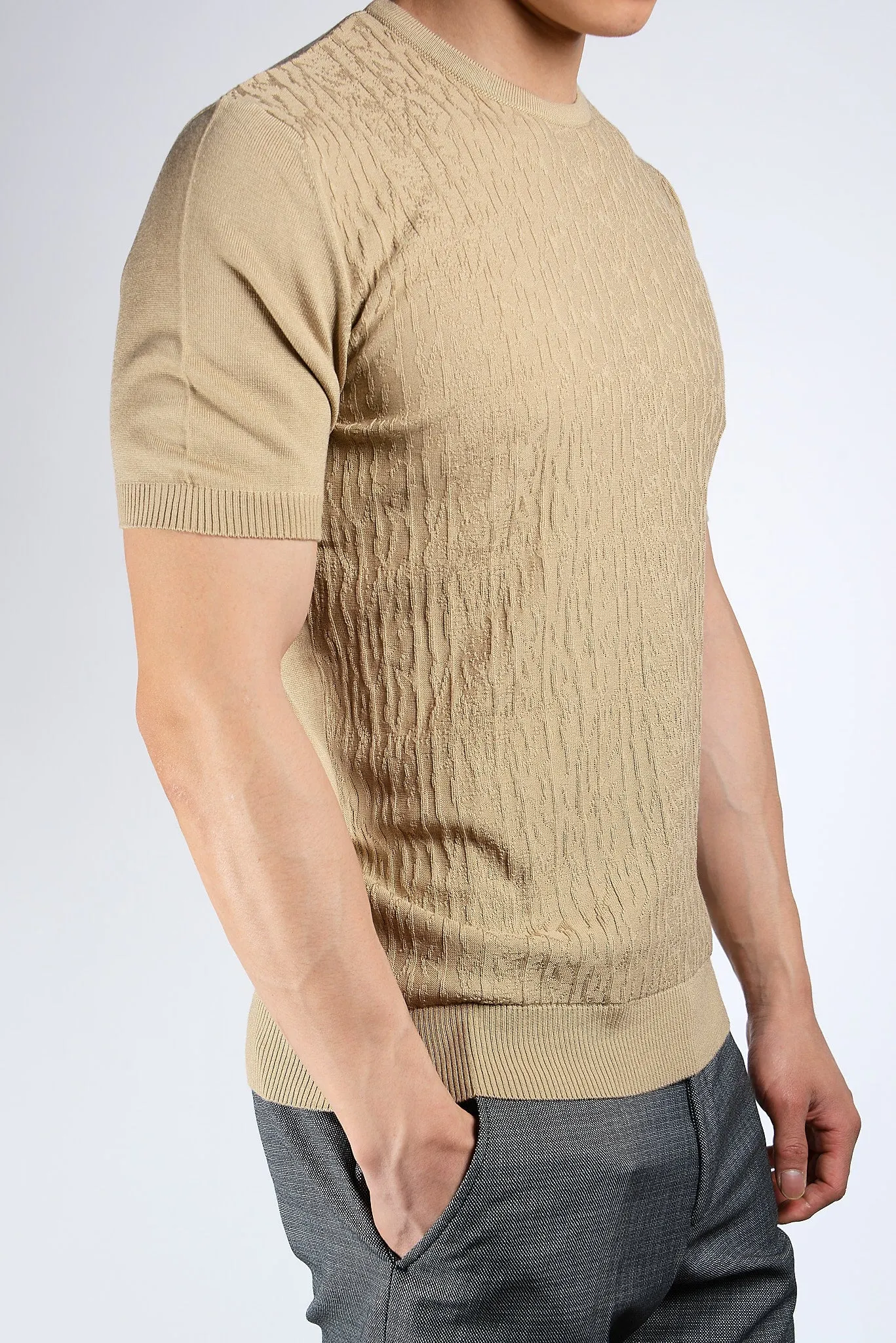 S/S Textured Crew Shirt