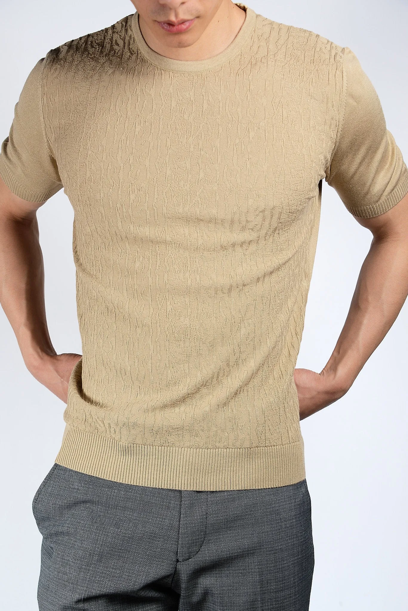 S/S Textured Crew Shirt