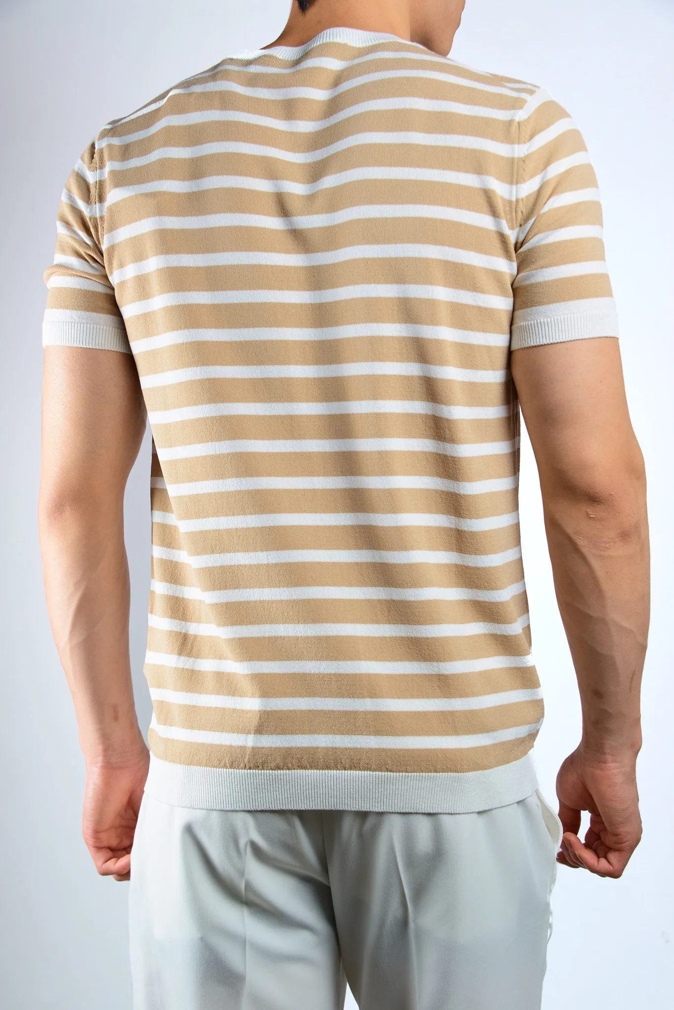 S/S Textured Modern Crew Shirt