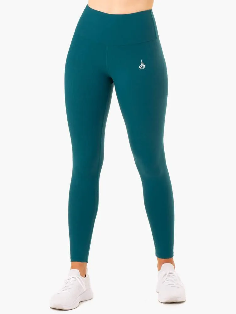 STAPLES SCRUNCH BUM LEGGINGS EMERALD