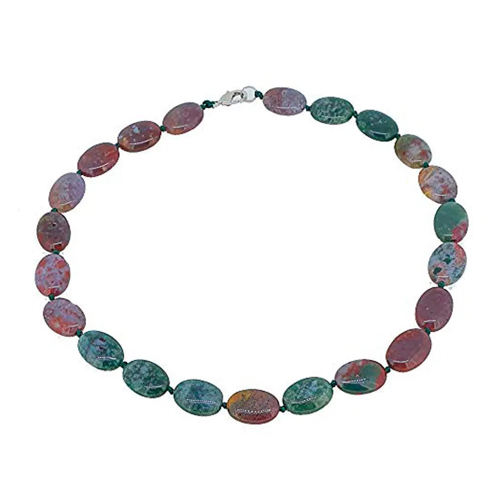 Stylish and Simplistic Oval Shape Natural Gemstone Beaded Necklace for Women