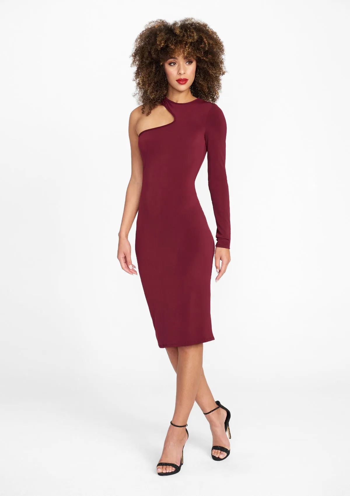 Tall Brooke One Shoulder Midi Dress
