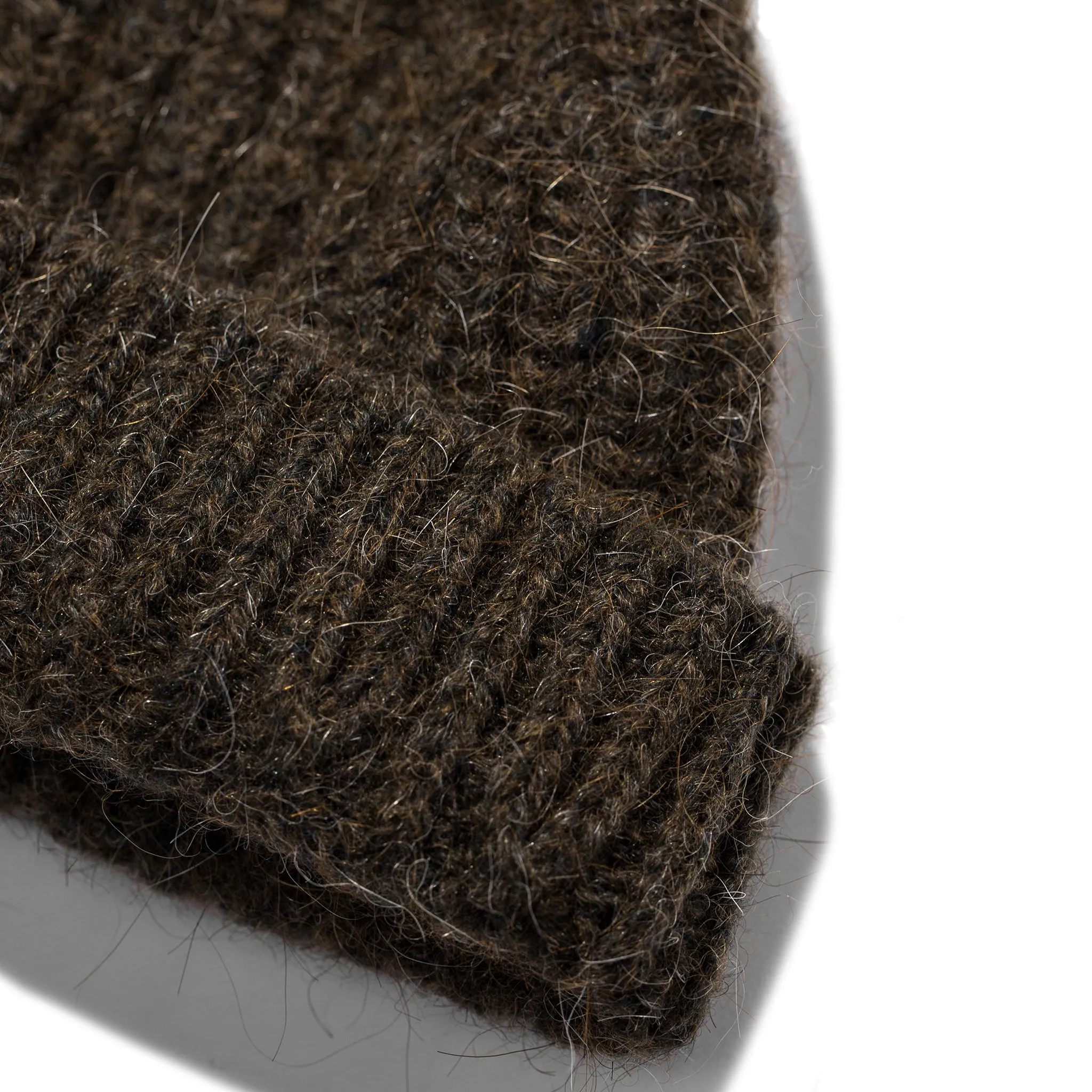 The Beanie in Moss Alpaca