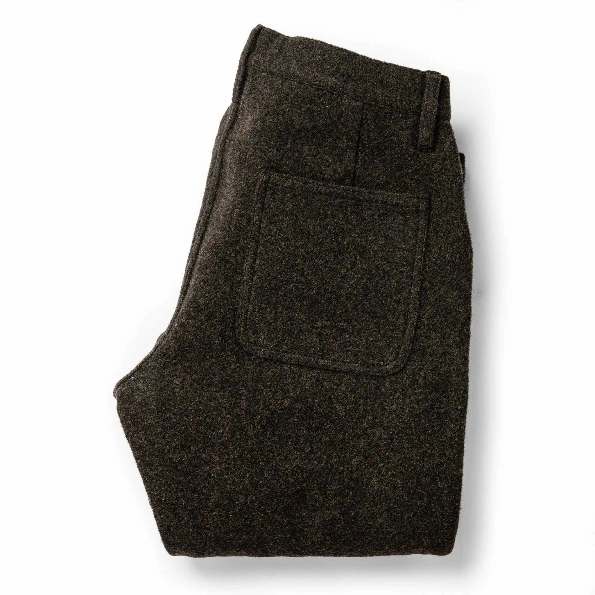 The Camp Pant in Dark Moss Wool