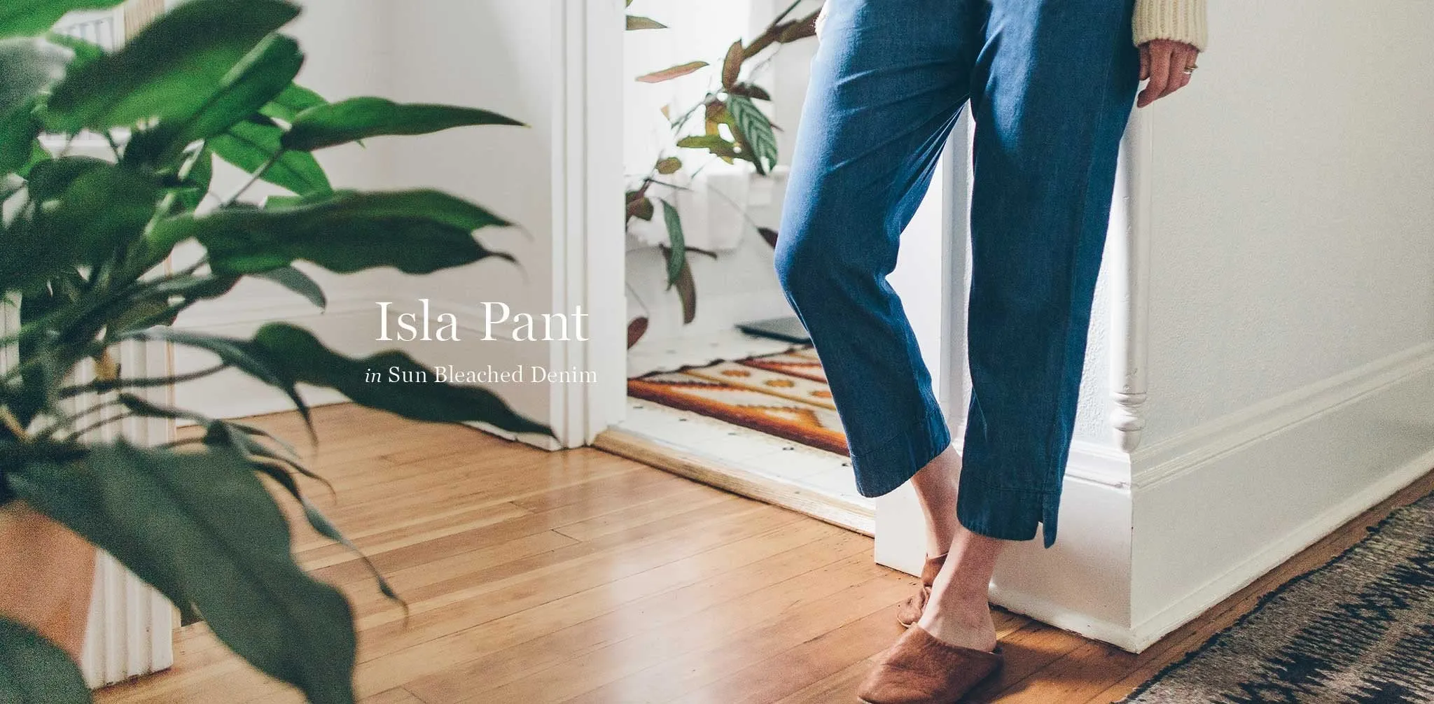 The Isla Pant in Sun Bleached Denim