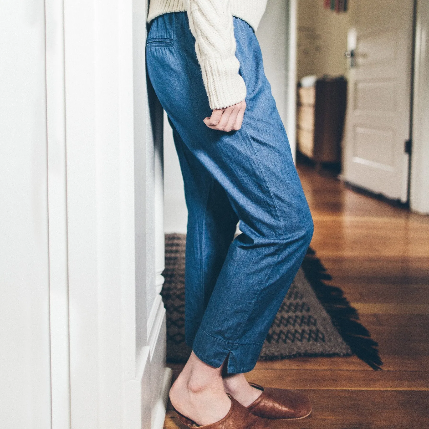 The Isla Pant in Sun Bleached Denim