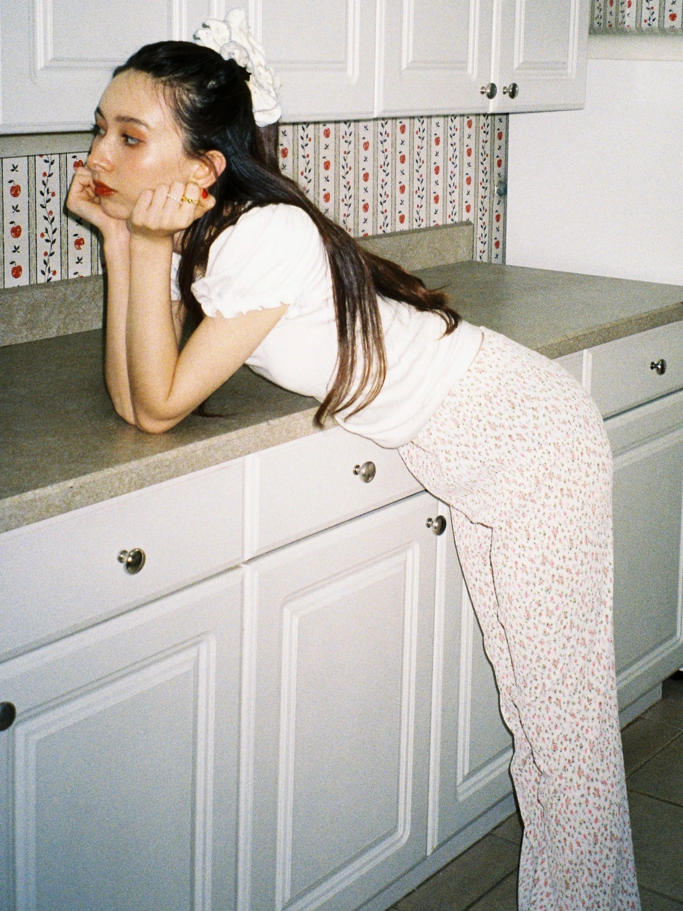 Tiny Flower Rib Pants