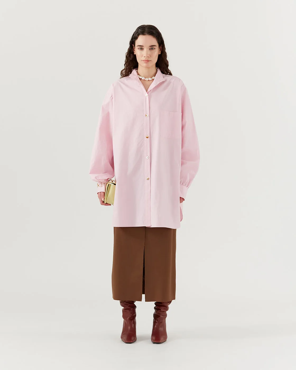 Townes Reversible Shirt Organic Cotton Rose