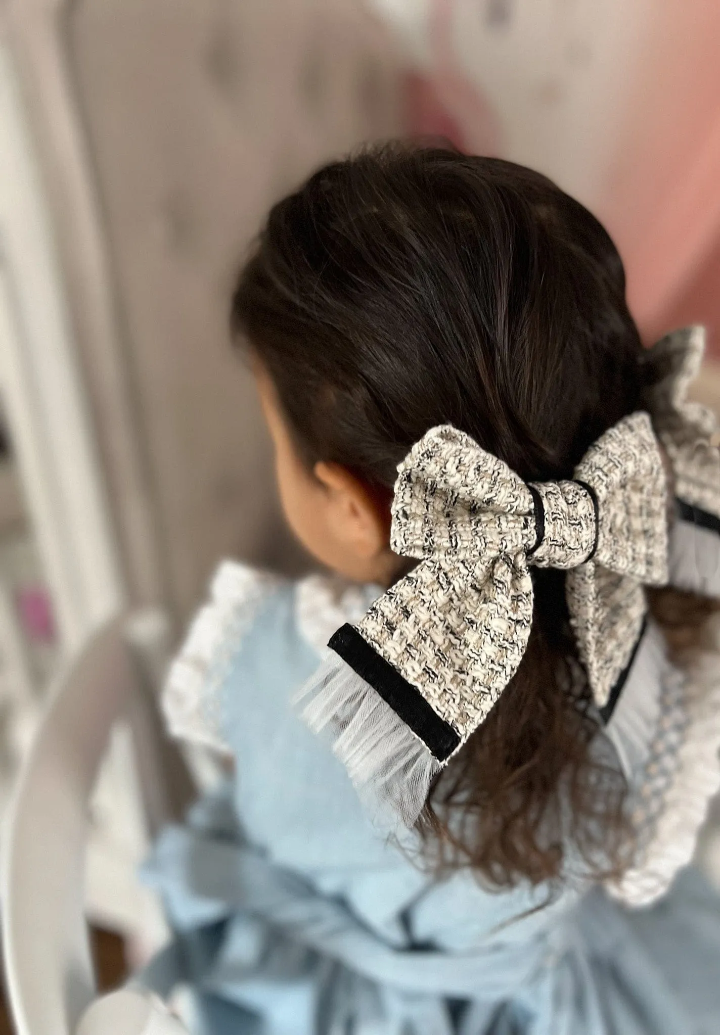 Vera Petite Tweed Bow