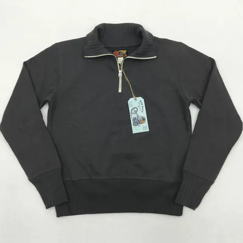 Vintage Moto Club Riding Jersey Biker Sweatshirt - 1/4 Zip