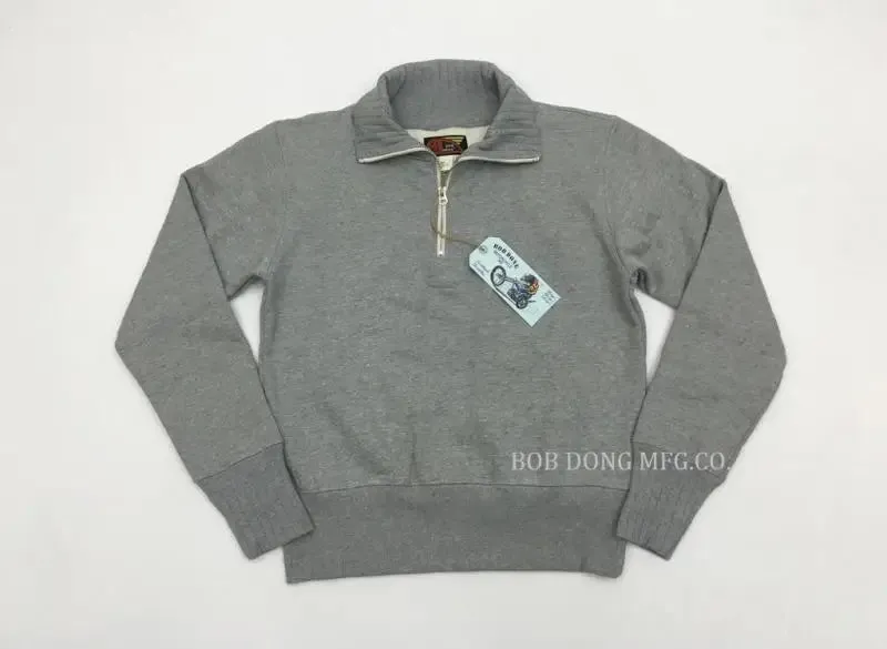 Vintage Moto Club Riding Jersey Biker Sweatshirt - 1/4 Zip