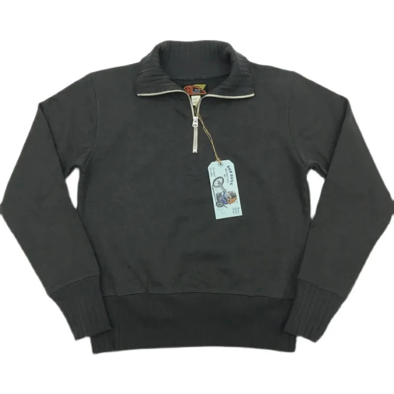 Vintage Moto Club Riding Jersey Biker Sweatshirt - 1/4 Zip