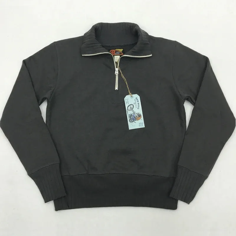 Vintage Moto Club Riding Jersey Biker Sweatshirt - 1/4 Zip