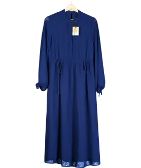 Whistles Blue Ivy Midi Dress UK 10