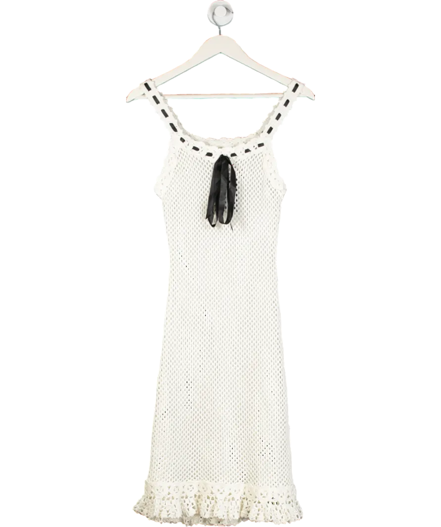 With Jean White Mila Midi Dress UK XXS