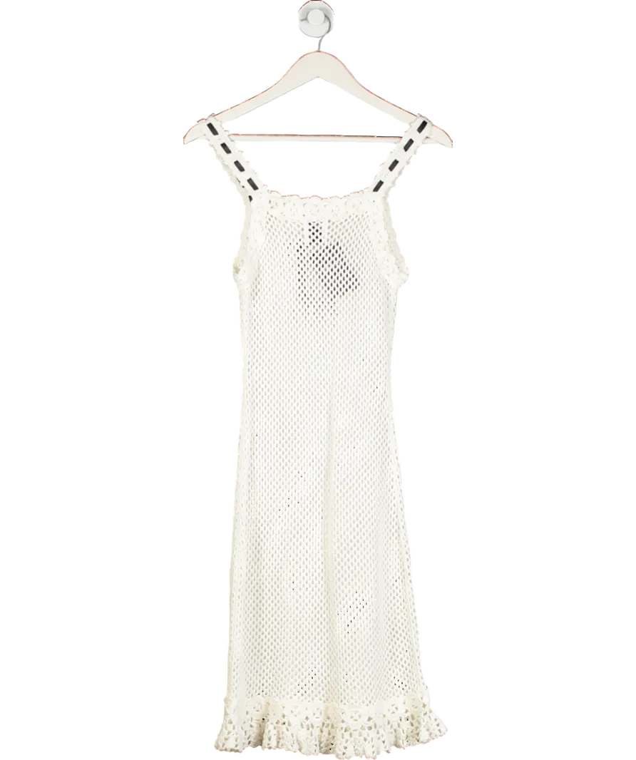 With Jean White Mila Midi Dress UK XXS